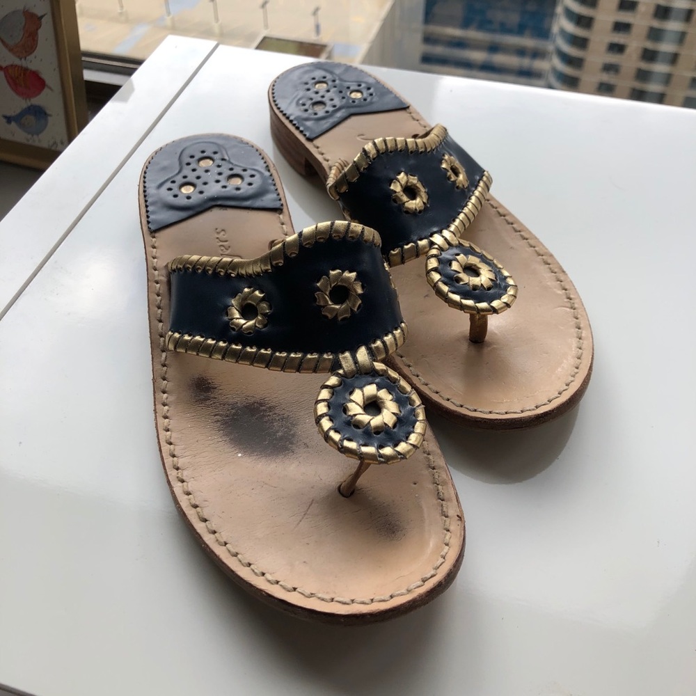 Navy/Gold Jack Rogers Classic Sandal